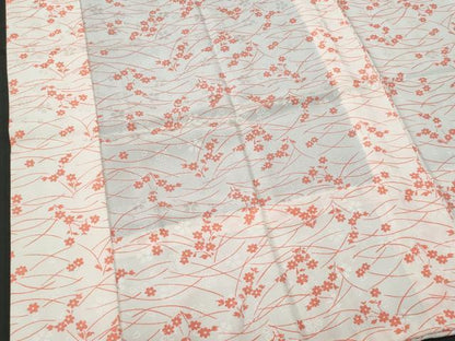 平和屋着物■長襦袢 無双仕立て 草花地紋 正絹 逸品 CABG9726fb