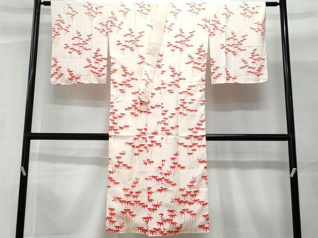 平和屋着物■長襦袢 袷 笹竹文 正絹 逸品 CABG9728fb
