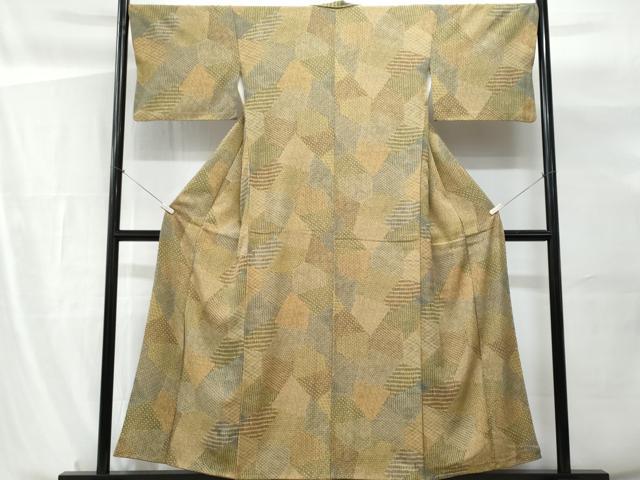 平和屋着物■上質な小紋　切嵌吉祥文　正絹　逸品　CABG9734fb
