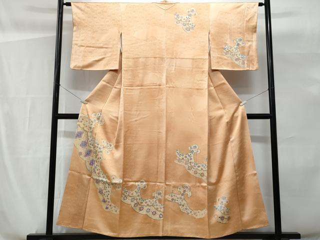 平和屋着物■訪問着　花唐草文　暈し染め　金彩　正絹　逸品　CABG9746fb