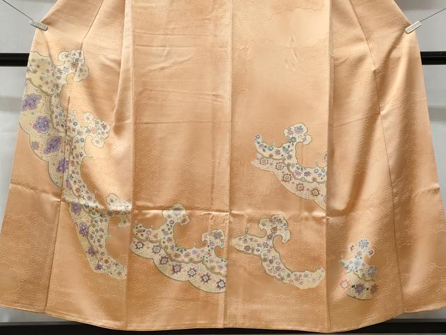 平和屋着物■訪問着　花唐草文　暈し染め　金彩　正絹　逸品　CABG9746fb