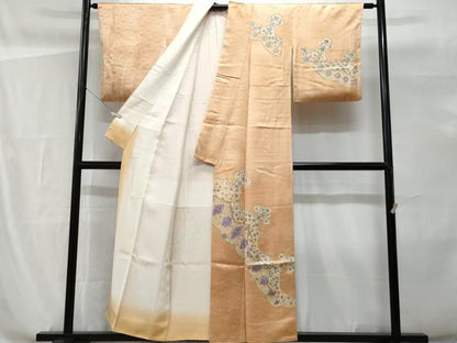 平和屋着物■訪問着　花唐草文　暈し染め　金彩　正絹　逸品　CABG9746fb