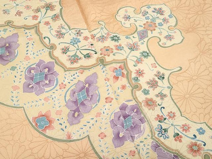 平和屋着物■訪問着　花唐草文　暈し染め　金彩　正絹　逸品　CABG9746fb