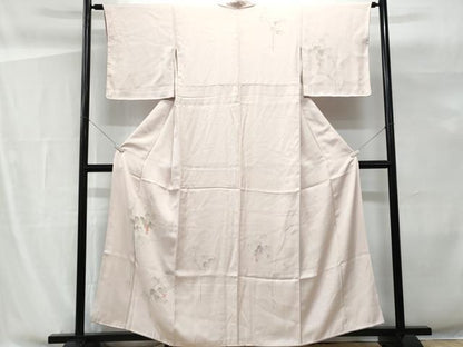 平和屋着物■訪問着　刺繍　葡萄蔦の葉文　正絹　逸品　CABG9750fb