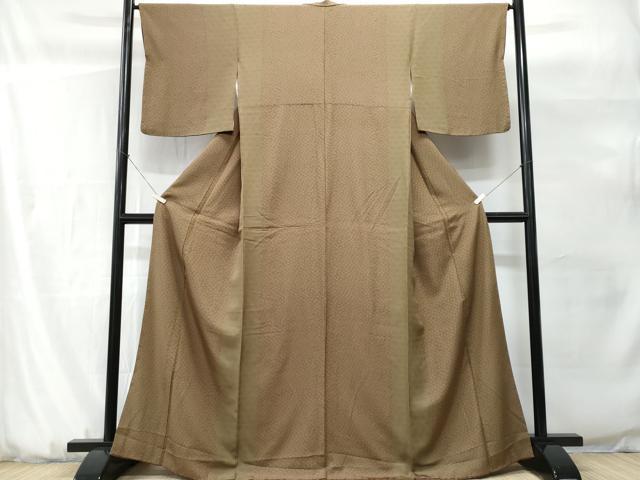 平和屋着物■上質な小紋　籠目草花文　正絹　逸品　CABG9761fb