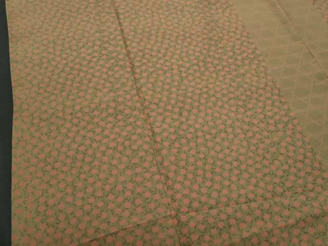 平和屋着物■上質な小紋　籠目草花文　正絹　逸品　CABG9761fb
