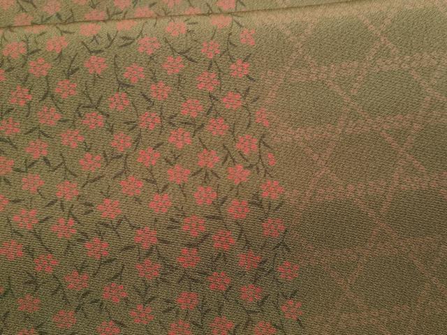 平和屋着物■上質な小紋　籠目草花文　正絹　逸品　CABG9761fb