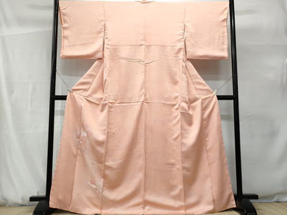 平和屋着物■中国三大刺繍　相良刺繍　訪問着　扇面花文　暈し染め　金糸　正絹　逸品　CABG9762fb
