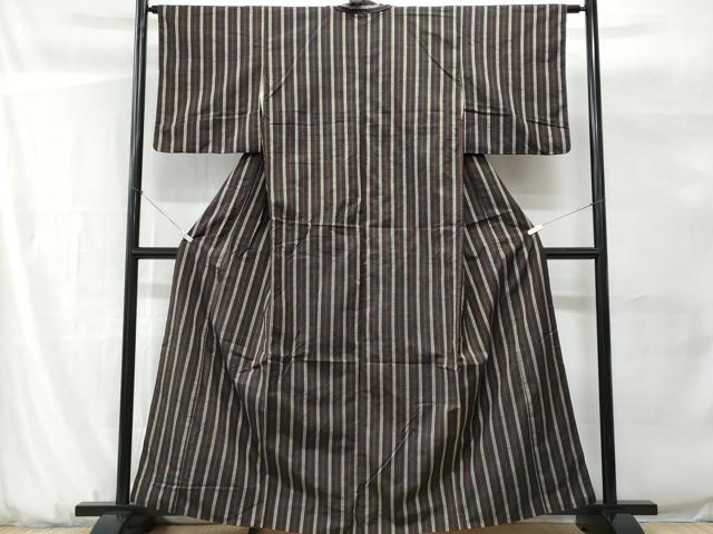 平和屋着物■上質な紬　間道　正絹　逸品　CABG9764fb