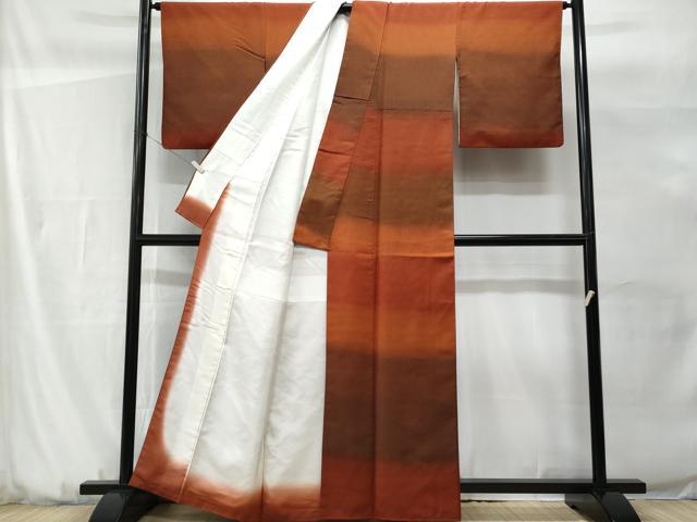平和屋着物■上質な紬　霞文　正絹　逸品　CABG9765fb