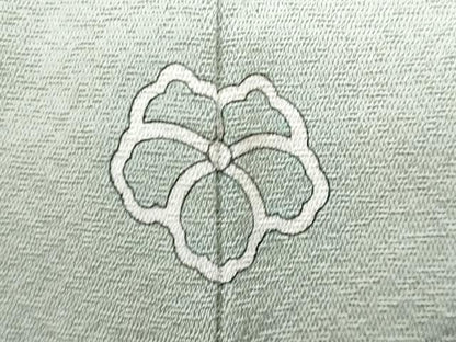 平和屋着物■上質な色無地　人物地紋　青白橡色　正絹　逸品　未使用　CABG9771fb