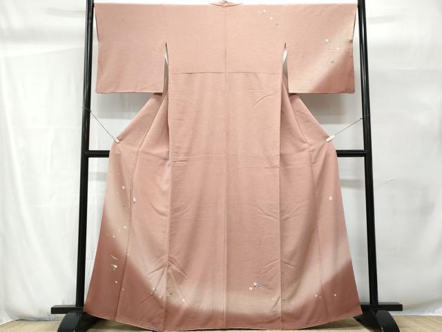 平和屋着物■訪問着　作家物　枝花文　暈し染め　正絹　逸品　CABG9776fb