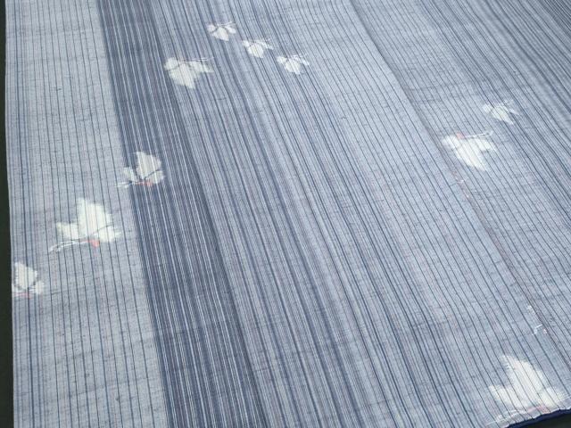 平和屋着物■上質な紬　舞蝶文　正絹　逸品　未使用　CABG9784fb