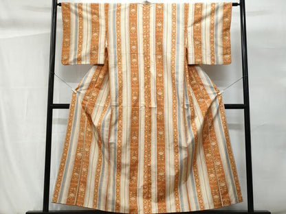 平和屋着物■上質な紬　吉祥花間道　正絹　逸品　CABG9788fb