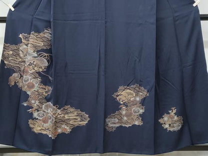 平和屋着物■訪問着　立波エ霞文箱花文　金彩　正絹　逸品　CABG9792fb