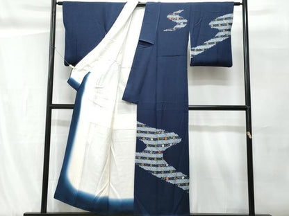 平和屋着物■訪問着　刺繍　絞り　花唐草文　金彩　正絹　逸品　CABG9798fb