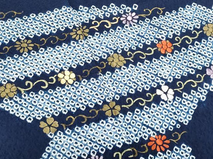 平和屋着物■訪問着　刺繍　絞り　花唐草文　金彩　正絹　逸品　CABG9798fb