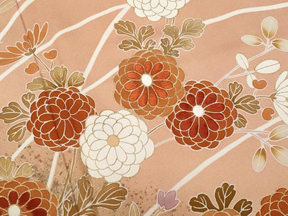 平和屋着物■訪問着　刺繍　流水枝花文　暈し染め　金彩　正絹　逸品　CABG9799fb