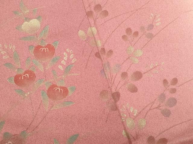 平和屋着物■訪問着　刺繍　枝橘　暈し染め　金彩　正絹　逸品　CABG9801fb