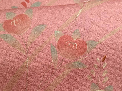 平和屋着物■訪問着　刺繍　枝橘　暈し染め　金彩　正絹　逸品　CABG9801fb