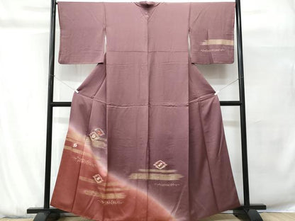 平和屋着物■訪問着　刺繍　松皮菱打ち出の小槌松文　暈し染め　金彩　正絹　逸品　CABG9803fb