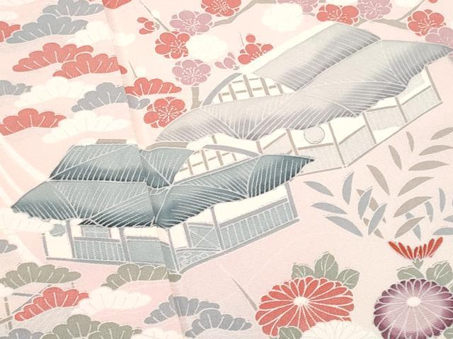 平和屋着物■中国三大刺繍　スワトウ刺繍　訪問着　風景花文　暈し染め　正絹　逸品　CABG9804fb