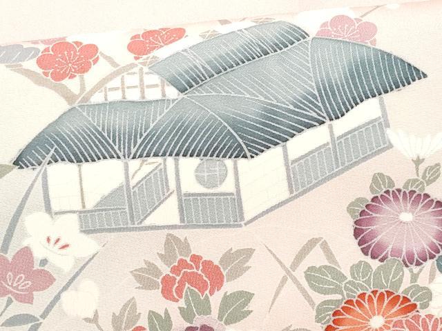 平和屋着物■中国三大刺繍　スワトウ刺繍　訪問着　風景花文　暈し染め　正絹　逸品　CABG9804fb