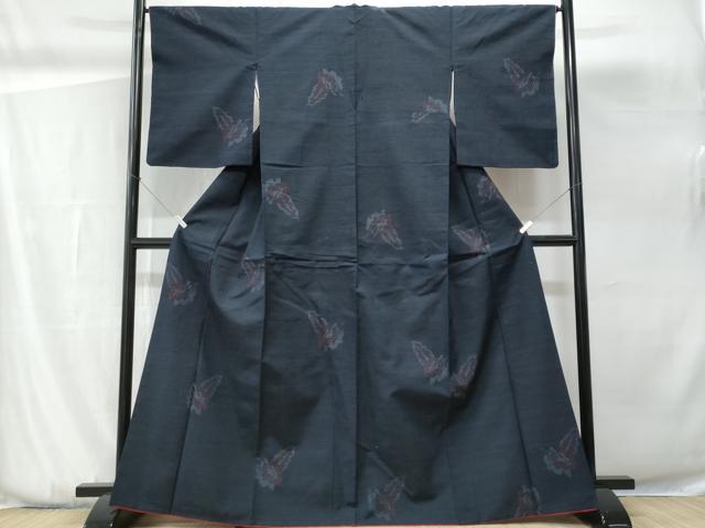 平和屋着物■上質な紬　80亀甲　草木文　正絹　逸品　CABG9843fb