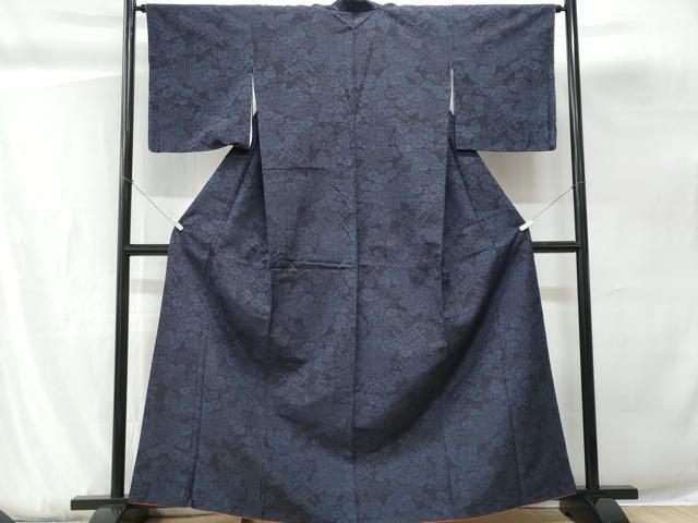 平和屋着物■上質な紬　吉祥万寿菊　正絹　逸品　CABG9847fb