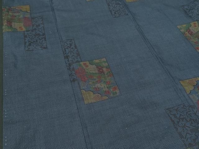 平和屋着物■本場大島紬　7マルキ　色紙短冊花文　正絹　逸品　CABG9850fb