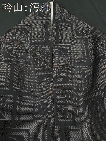 平和屋着物■本場大島紬　麻の葉菊文　正絹　逸品　CABG9851fb