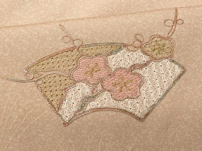 平和屋着物■中国三大刺繍　スワトウ刺繍　駒刺繍　訪問着　地紙流水枝花文　暈し染め　正絹　逸品　CABG9862fb