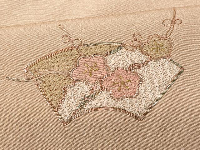 平和屋着物■中国三大刺繍　スワトウ刺繍　駒刺繍　訪問着　地紙流水枝花文　暈し染め　正絹　逸品　CABG9862fb