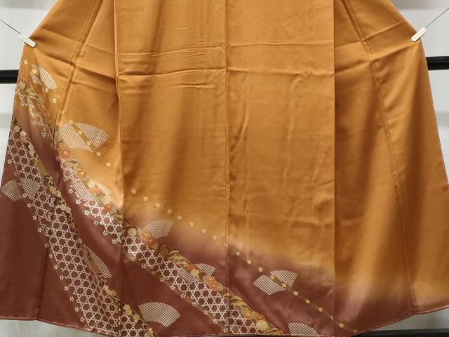 平和屋着物■訪問着　地紙花文　暈し染め　暈し染め　金銀彩　やまと誂製　正絹　逸品　CABG9863fb