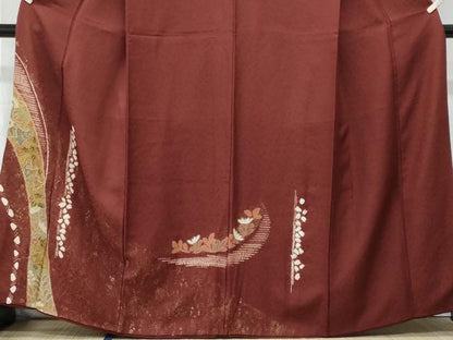 平和屋着物■訪問着　絞り　鳳凰枝花文　金彩　胴抜き仕立て　正絹　逸品　CABG9865fb