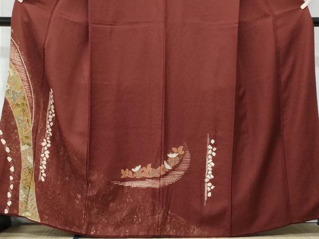 平和屋着物■訪問着　絞り　鳳凰枝花文　金彩　胴抜き仕立て　正絹　逸品　CABG9865fb