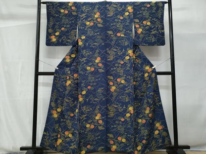 平和屋着物■上質な小紋　草花文　正絹　逸品　CABG9871fb