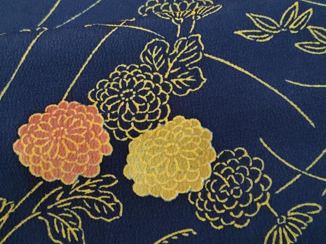 平和屋着物■上質な小紋　草花文　正絹　逸品　CABG9871fb