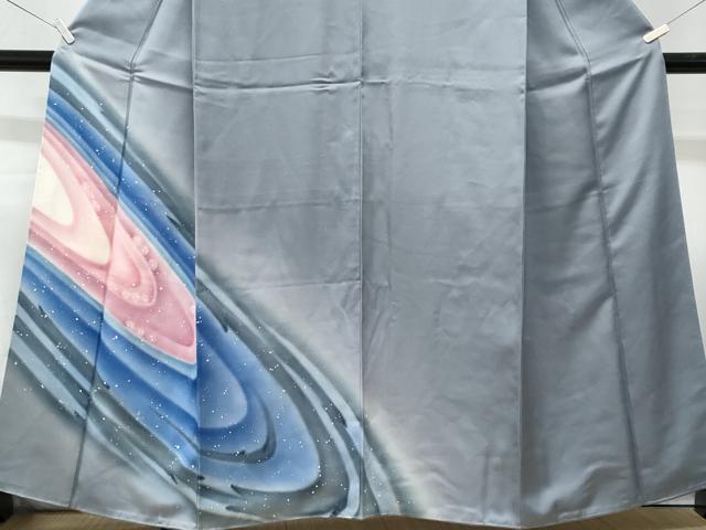 平和屋着物■訪問着　抽象文　暈し染め　正絹　逸品　CABG9872fb