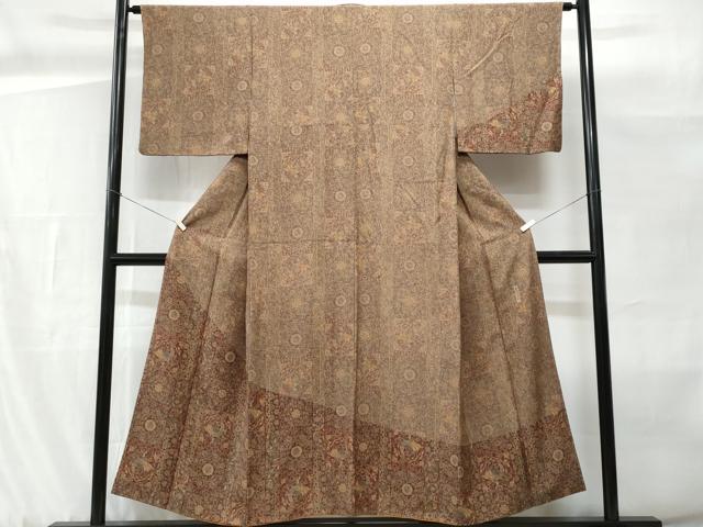 平和屋着物■訪問着　鳳凰更紗花文　正絹　逸品　CABG9878fb