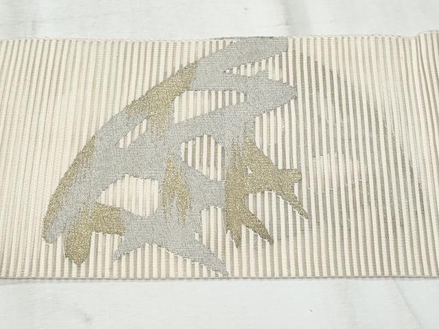 平和屋着物＊夏物　八寸名古屋帯　絽綴れ　籬文　金銀糸　正絹　逸品　CABG9884fb