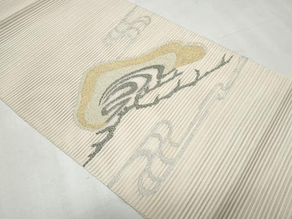 平和屋着物＊夏物　八寸名古屋帯　絽綴れ　流水松文　金銀糸　正絹　逸品　CABG9886fb