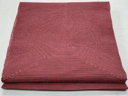 平和屋着物＊夏物　八寸名古屋帯　立波文　浅蘇芳色　正絹　逸品　CABG9887fb