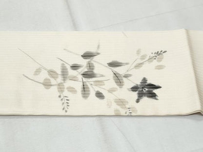 平和屋着物＊夏物　本加賀友禅作家　成竹登茂男　九寸名古屋帯　手描き　桔梗文　正絹　逸品　CABG9894fb
