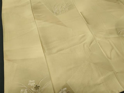 平和屋着物■上質な小紋　切嵌草花文　暈し染め　正絹　逸品　CABG9921fb
