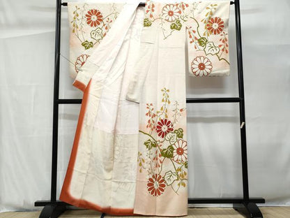 平和屋着物■訪問着　枝花文　暈し染め　金彩　正絹　逸品　CABG9923fb