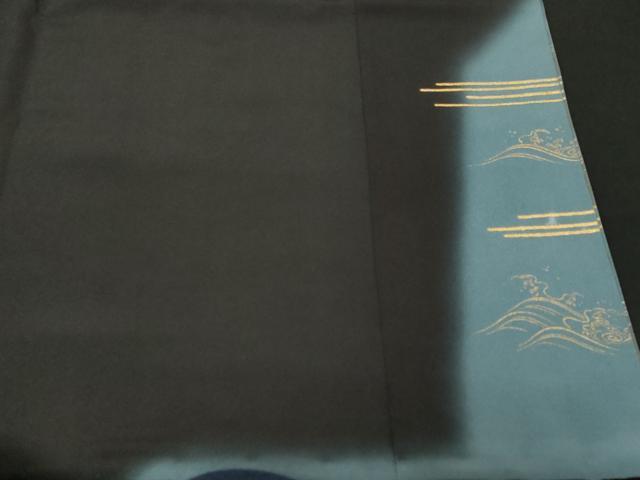 平和屋着物■豪華黒留袖 駒刺繍 飛鶴花蝶丸文 暈し染め 金彩 正絹 逸品 CABH0005ev