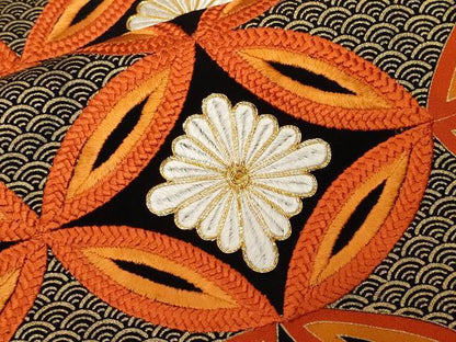 平和屋着物■豪華黒留袖 駒刺繍 七宝青海波花文 金彩 正絹 逸品 CABH0006ev