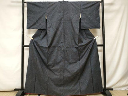 平和屋着物■本場大島紬 7マルキ 幾何学文 正絹 逸品 CABH0012ev