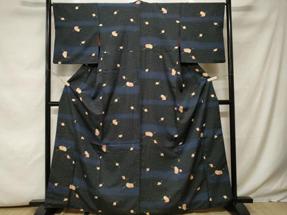 平和屋着物■小紋 舞葉文 洗える着物 CABH0021ev